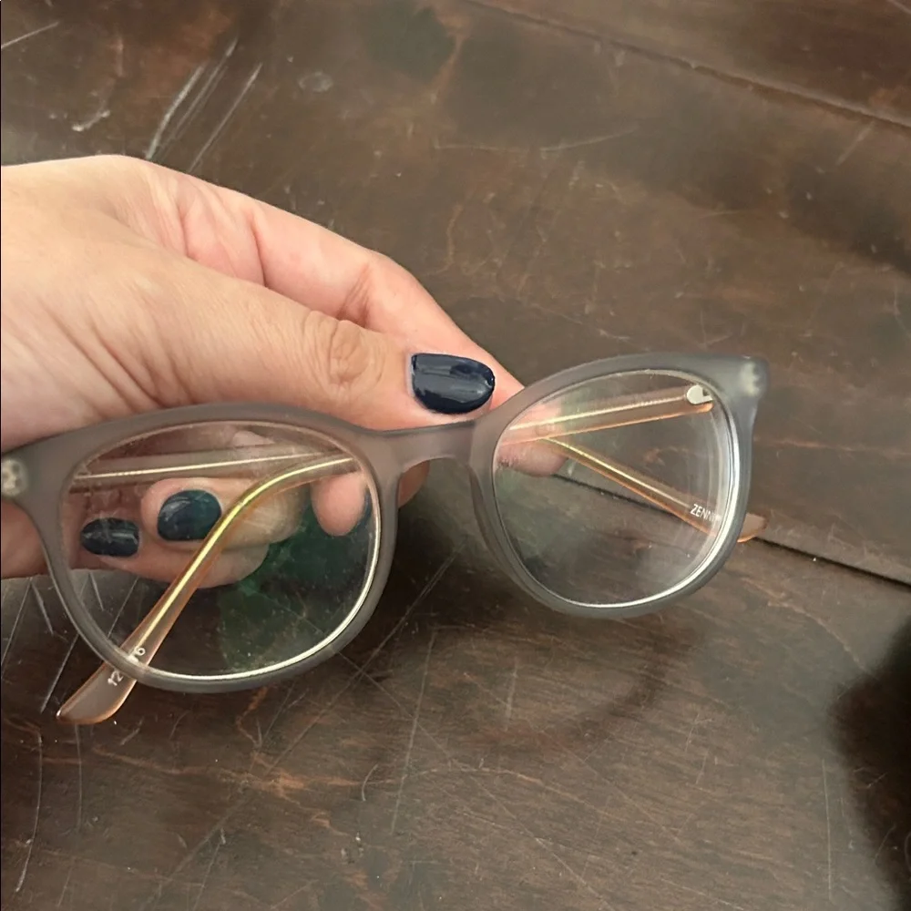Zenni Gray Glasses with Case - Picture 2 of 6